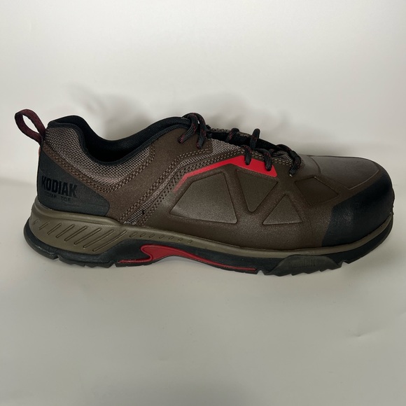 Kodiak LKT1 Composite Safety Toe Men's Brown and Red Shoes NWB 10 - Picture 4 of 11